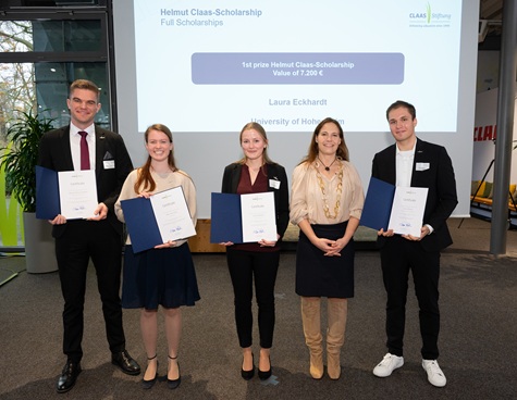UK STUDENTS HONOURED BY CLAAS FOUNDATION