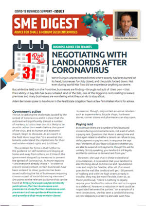 NEGOTIATING WITH LANDLORDS AFTER CORONAVIRUS